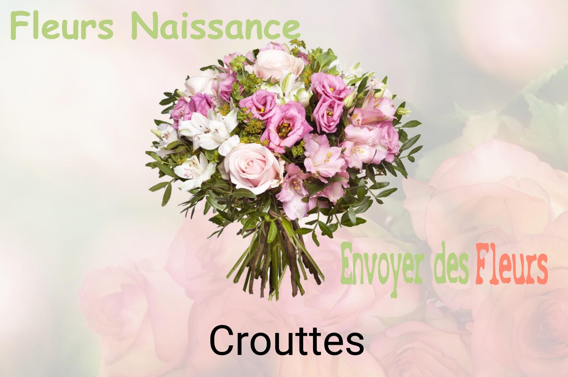 Bouquet de fleurs de naissance livré à Crouttes